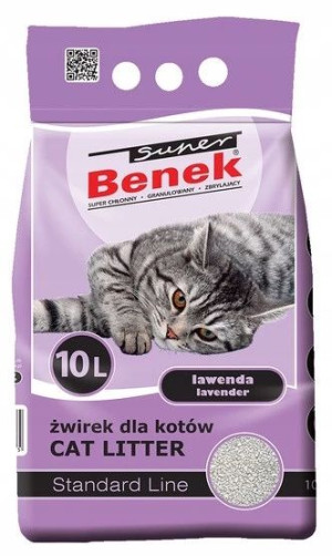 Żwirek dla kota Super Benek Lawenda 10L