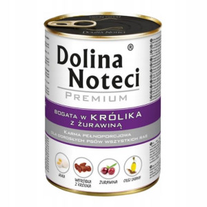 DOLINA NOTECI Karma Mokra Psa KRÓLIK Żurawina 400g