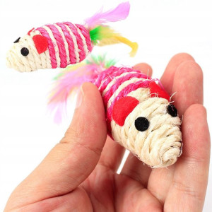PETSTORY Mysz z Grzechotką Zabawka dla Kota 7cm