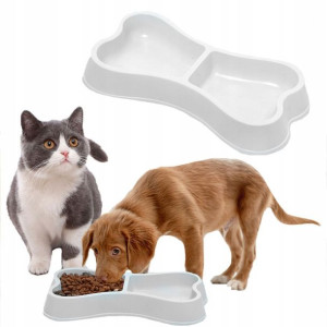 PETSTORY Podwójna Miska dla Psa lub Kota 2 x 150ml