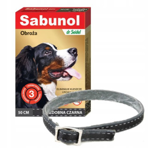 SABUNOL GPI Obroża Ozdobna Psa PCHŁY KLESZCZE 50cm