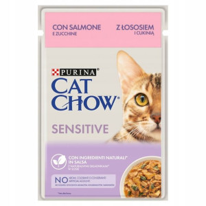 PURINA CATCHOW Sensitive Mokra Karma SOS ŁOSOŚ 85g