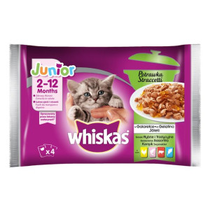 WHISKAS Junior Potrawka RYBNA i TRADYCYJNA 4x85g