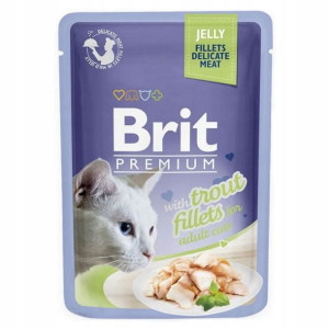 BRIT PREMIUM CAT Jelly Fillets Trout 85g PSTRĄG