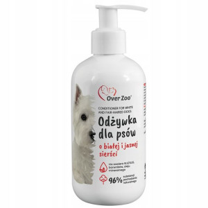 OVERZOO ODŻYWKA dla Psów BIAŁA JASNA Sierść 240 ml