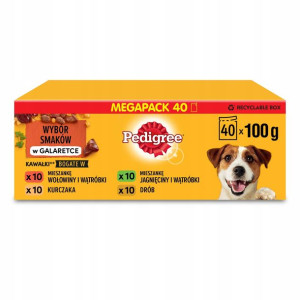 PEDIGREE VITAL ADULT Zestaw Saszetki Psa 40x 100g