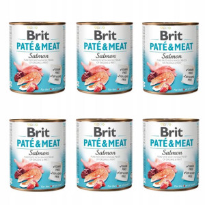 Brit Pate&meat Salmon Łosoś 800g Pakiet 5+1