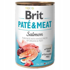 Brit Pate&meat Salmon 400g Łosoś Dla Pupila