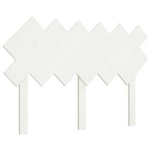 Wezgłowie łóżka, białe, 122,5x3x80,5 cm, lite drewno sosnowe
