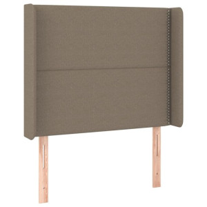 Zagłówek uszak, taupe, 83x16x118/128 cm, tkanina