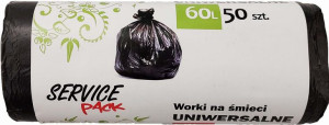 Worki Na Śmieci 60L 50Szt/Rol Hdpe