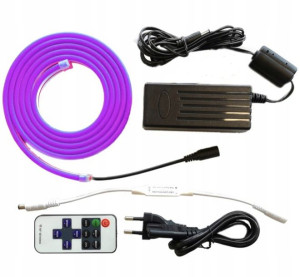 Zestaw Neon Led Flex 6x12mm 5mb Fioletowy