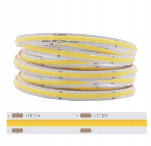 Taśma Led Neon Cob Biały Ciepły 12v 5mb