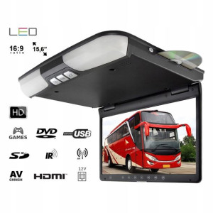 Monitor podsufitowy odtwarzacz DVD USB HDMI 15''