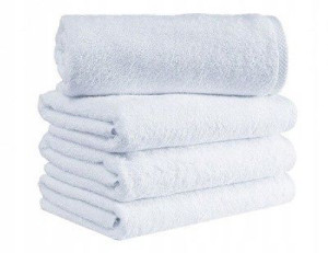 Ręcznik Biały Gładki Hotelowy 70x140 - 500g/m2 Texas Aqua
