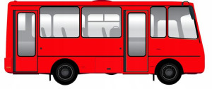 PODUSZKA KSZTAŁTKA AUTOBUS czerwony