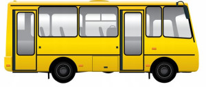 Poduszka Kształtka Autobus Żółty