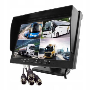 Monitor 10'' AHD QUAD do 4 kamer 4PIN Rejestrator