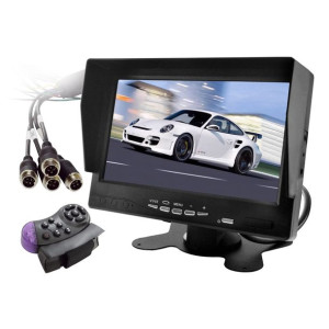 Monitor 7'' AHD obsługa 4 kamer 4PIN QUAD 12V 24V