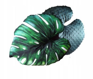 Duża Poduszka Kształtka Liść Monstera 3d