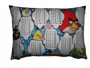 Poduszka Tabliczka Mnożenia - Angry Birds + Minky