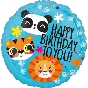 Balon Foliowy Niebieski Happy Birthday Urodziny
