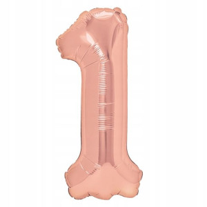 Balon Foliowy Cyfra Jeden 1 Rose Gold 100 cm XL