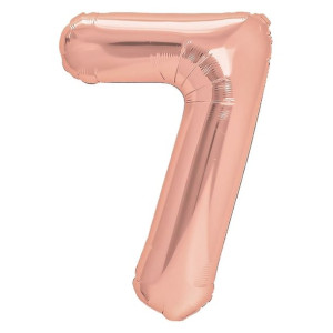 Balon Foliowy Cyfra Siedem 7 Rose Gold 40 cm