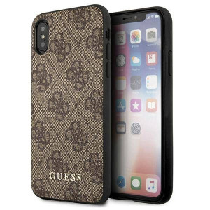 Oryginalne Etui IPHONE X / XS Guess Hard Case 4G Metal Gold Logo (GUHCPXG4G