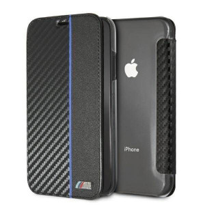 Oryginalne Etui IPHONE XR BMW Book Carbon czarne