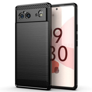 Carbon Case elastyczne etui pokrowiec Google Pixel 6 czarny
