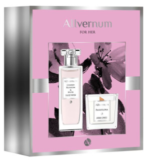 Allvernum Cherry & Musk + Świeca Passiflor Zestaw Prezentowy