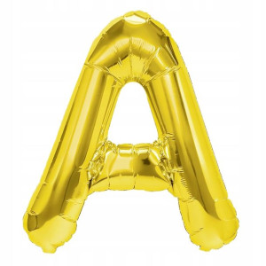 Balon Foliowy litera A ZŁOTY 40 cm