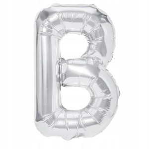 Balon Foliowy litera B Srebrny 40 cm