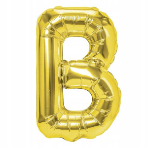 Balon Foliowy litera B ZŁOTY 70 cm