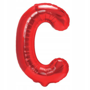 Balon Foliowy litera C Czerwony 40 cm