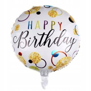 Balon foliowy HAPPY BIRTHDAY 45cm