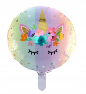 Balon foliowy jednorożec tęcza 45cm