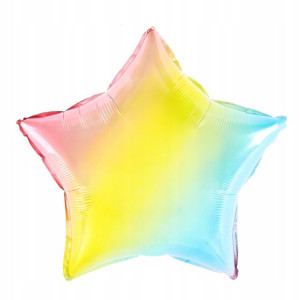 Balon foliowy gwiazda kolorowa 45 cm