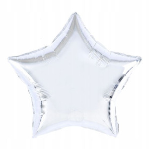 Balon foliowy gwiazda srebrna 45 cm