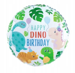 Balon foliowy Happy Dino Birthday 45cm Urodziny