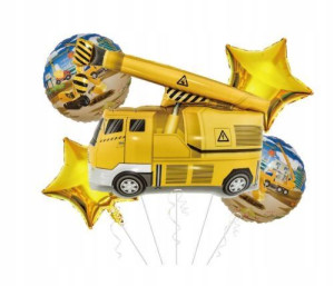 Balon foliowy DŹWIG zestaw 5szt 77x83cm