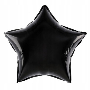 Balon foliowy gwiazda czarna 45 cm