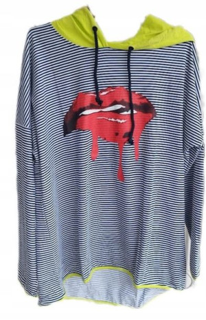 Bluza Damska Z Printem ,,ust'' I Kapturem R.2xl