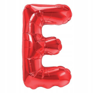 Balon Foliowy litera E Czerwony 40 cm