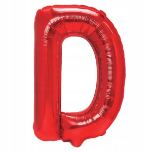 Balon Foliowy litera D Czerwony 40 cm
