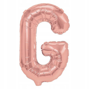 Balon Foliowy litera G Rose Gold 40 cm