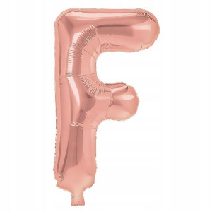 Balon Foliowy litera F Rose Gold 40 cm