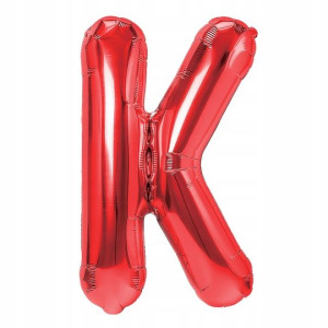 Balon Foliowy litera K Czerwony 40 cm