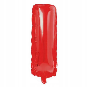 Balon Foliowy litera I Czerwony 40 cm